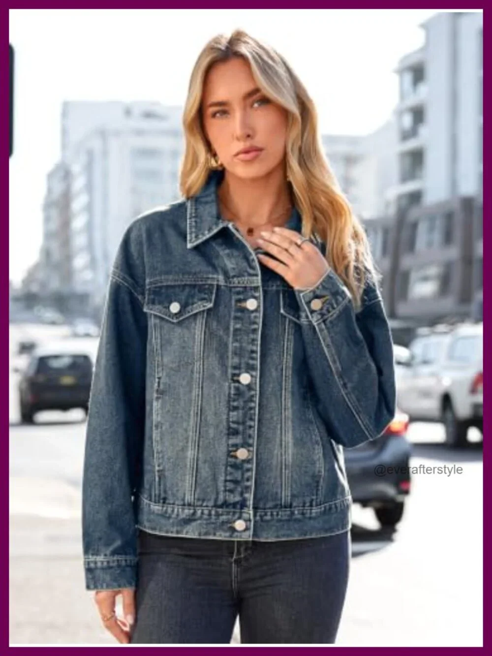 Cropped Denim Jacket Western Y2K Concert Outfit Oversized